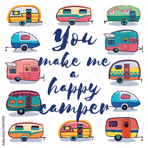 You make me a happy camper card