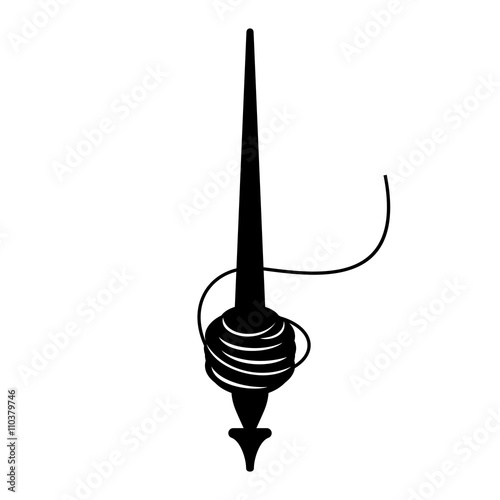 Old wooden spindle, shade picture