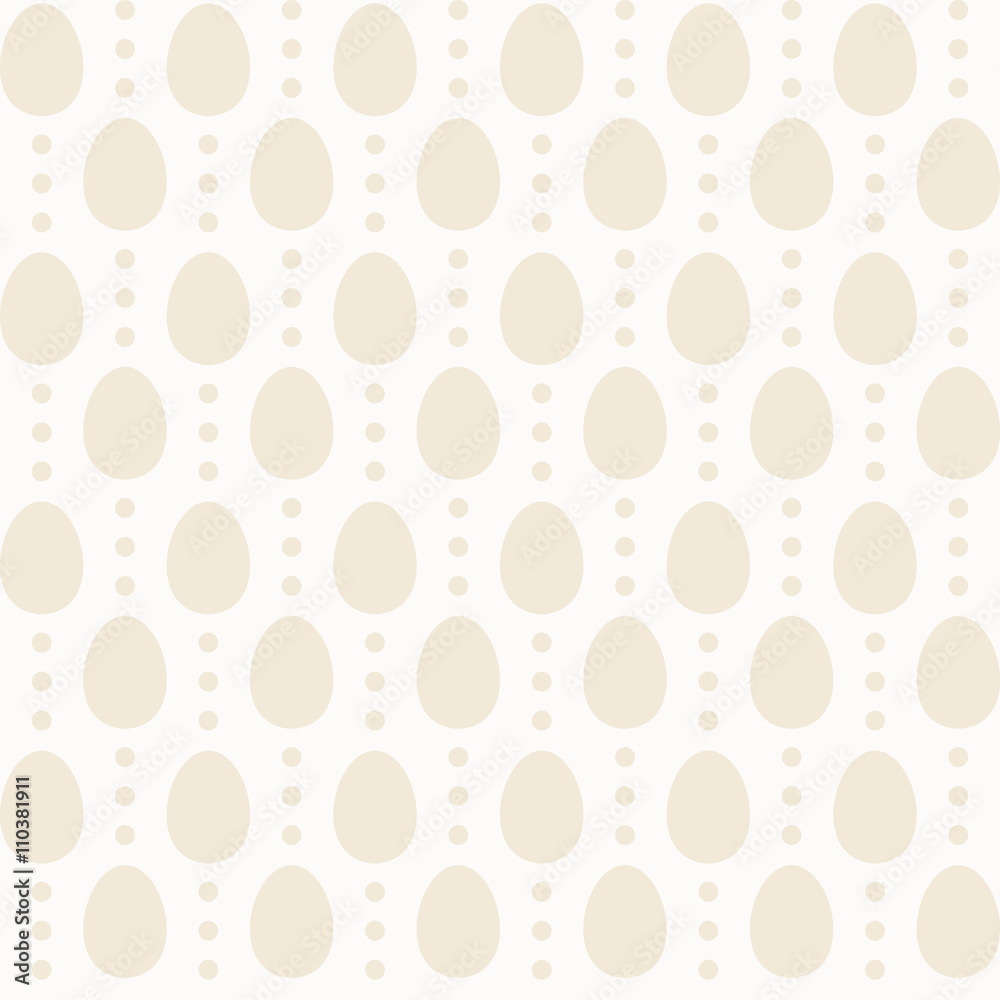 Seamless pattern with Easter eggs and dots