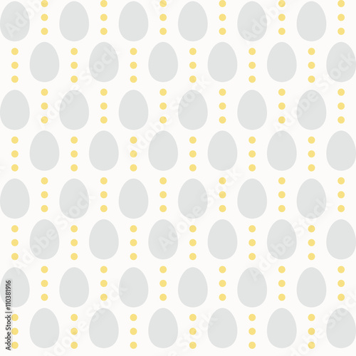 Seamless pattern with Easter eggs and dots