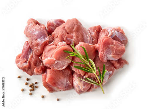heap of raw meat cuts