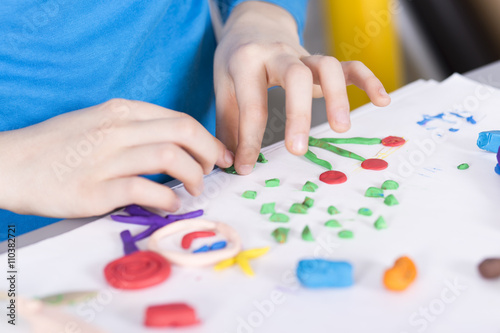 Young artistist during work...