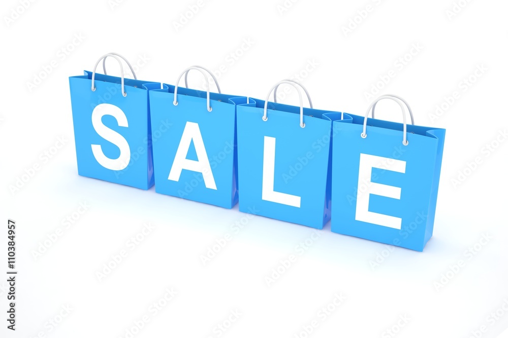 sale written on shopping bag. 3d rendering. sale written on shopping bag. 3d rendering.