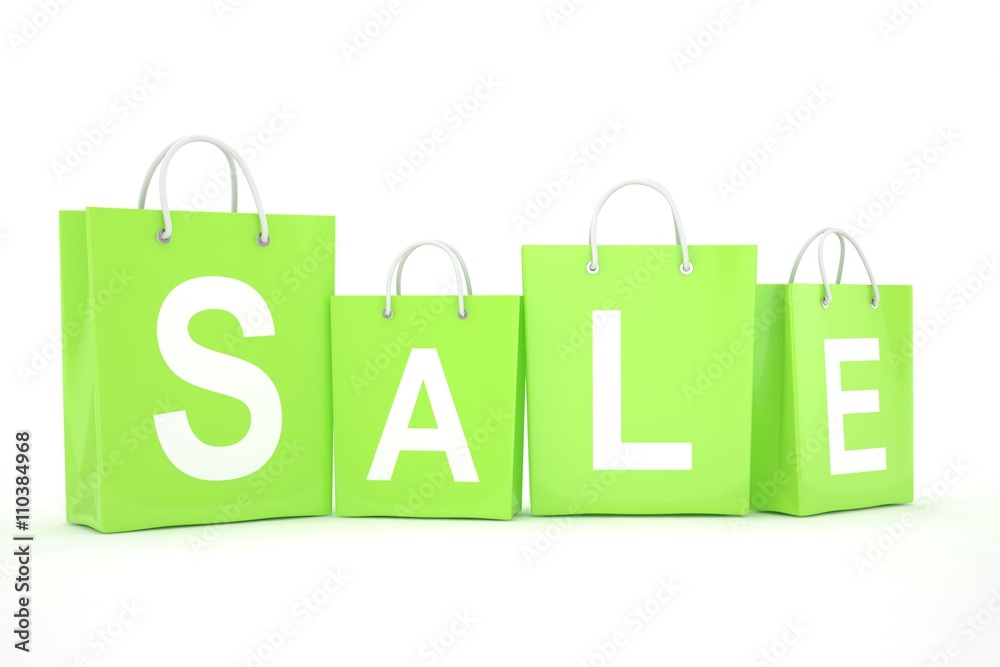 sale written on shopping bag. 3d rendering. sale written on shopping bag. 3d rendering.