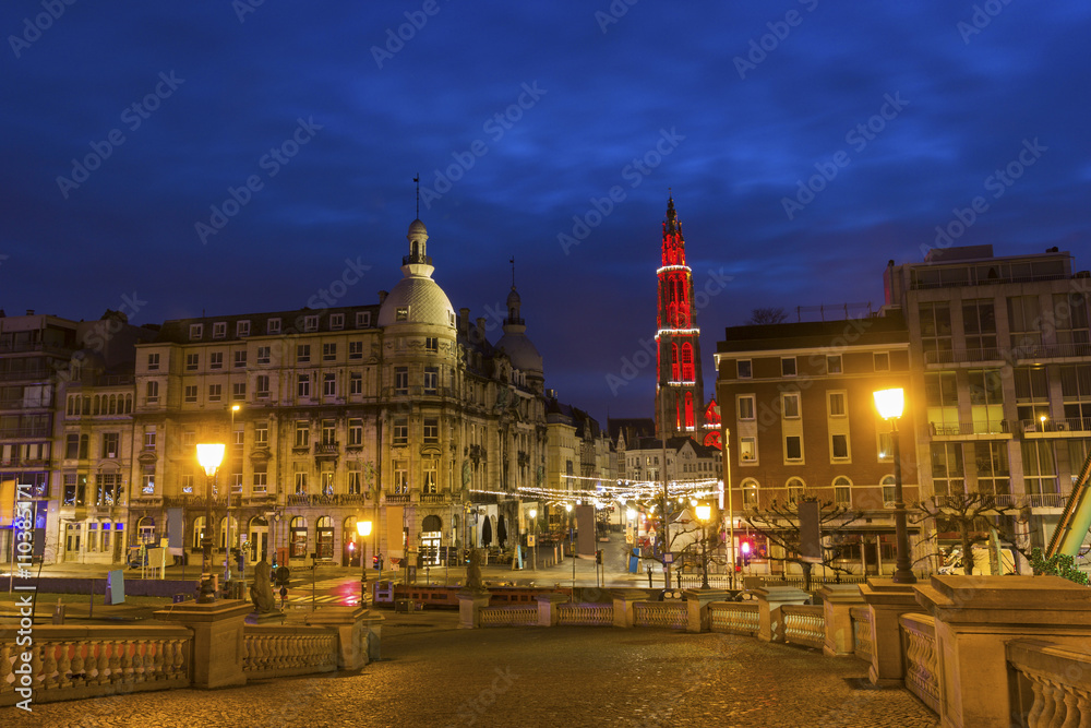 Naklejka premium View on Antwerp in Belgium