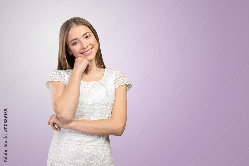 Woman smiling with perfect smile Woman smiling with perfect smile