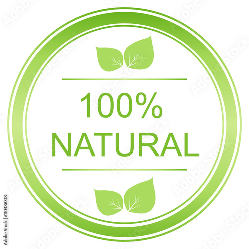 100 percent vector natural label