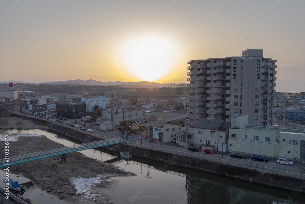 Fototapeta premium Hakodate Morning Sunrise - Hokkaido, Japan