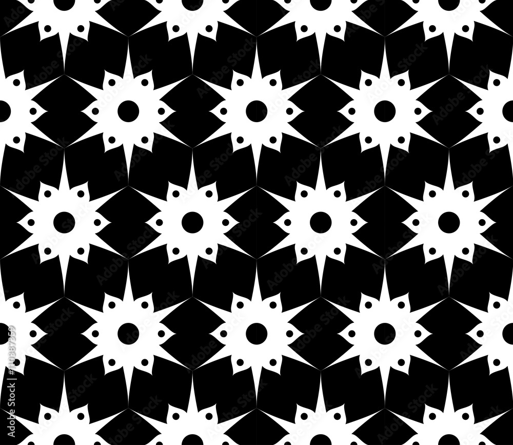 Vector modern seamless geometry pattern, black and white abstract geometric background, subtle pillow print, monochrome retro texture, hipster fashion design
