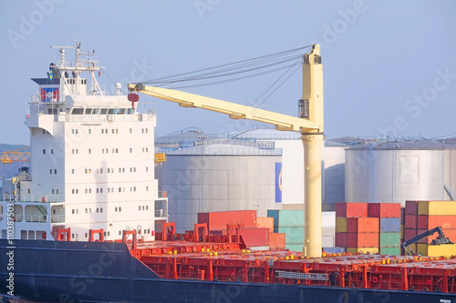 Stockholm, Sweden - April, 5, 2016: cargo port in Stockholm, Sweden photo