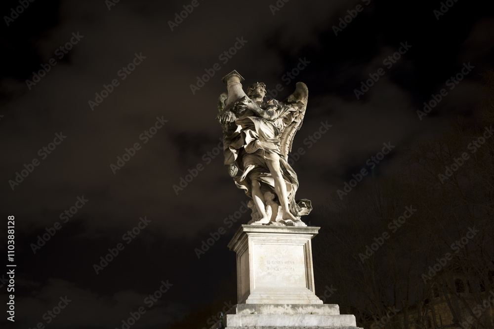 Angel guarding Rome near Castle Sant 'Angelo.