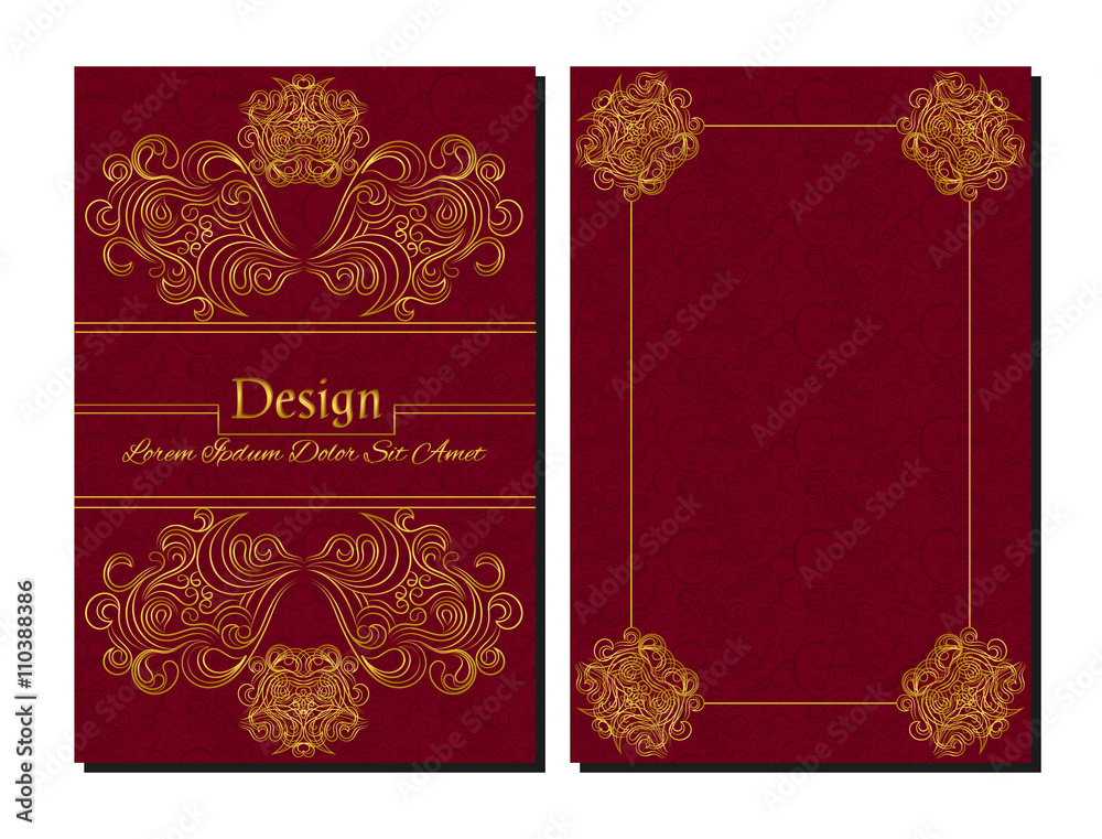 Vector design template. Diploma template. Book cover. Red color Vector design template. Diploma template. Book cover. Red color
