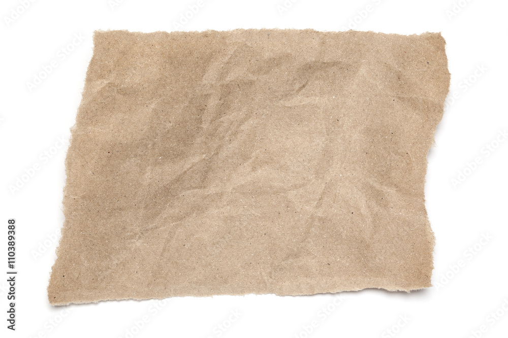 Obraz premium Torn and Creased Brown Paper