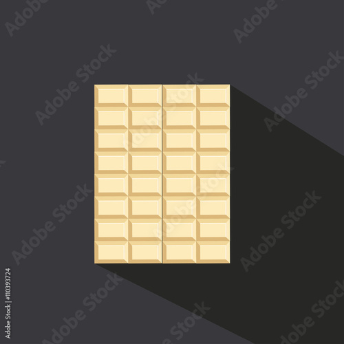 White Chocolate bar icon, modern minimal flat design style, vector illustration