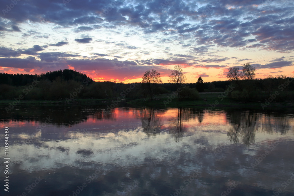 Fototapeta premium Evening landscape