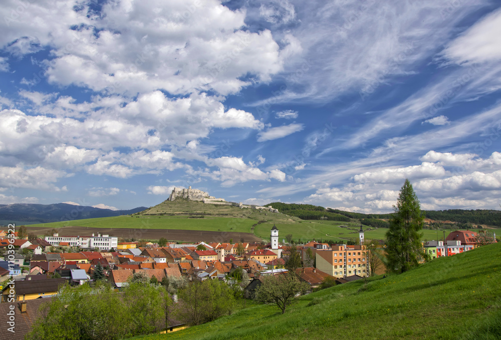 Panorama view of Spisske Podhradie town, Slovakia