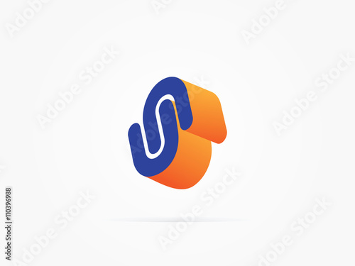 C S letter logo vector