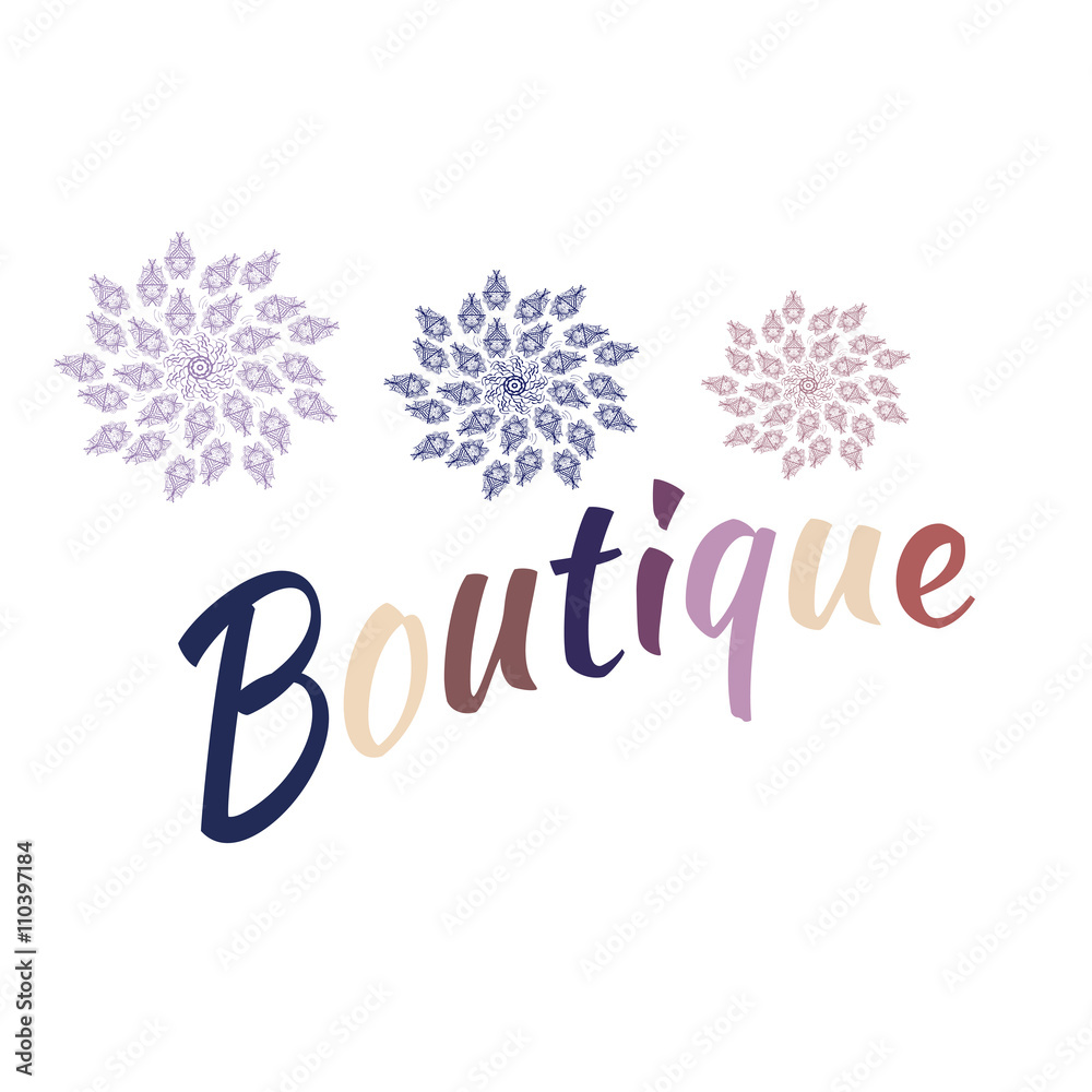 Fototapeta premium Vector. Hand drawn artwork. concept for shop invitations, cards, tickets, congratulations, branding, boutique logo, label.