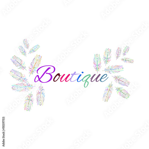  Vector. Hand drawn artwork.  concept for shop invitations, cards, tickets, congratulations, branding, boutique logo, label.