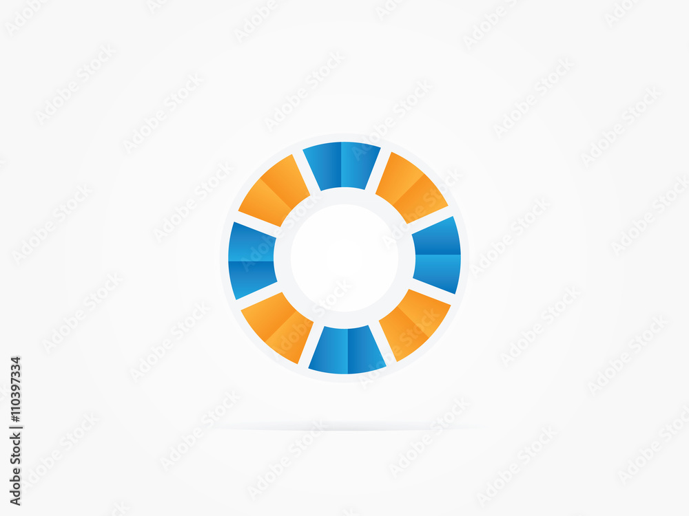Obraz premium Blue Orange Circle logo