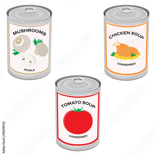 Canned food vector