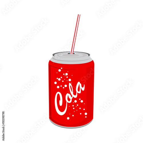 Can with straw