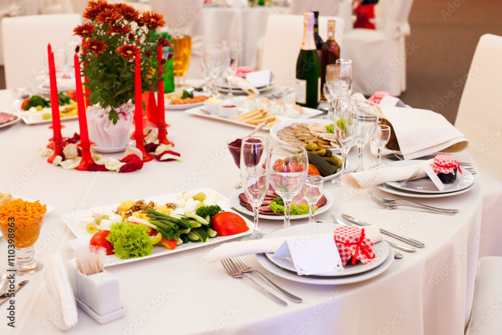 Fototapeta premium Wedding table decoration