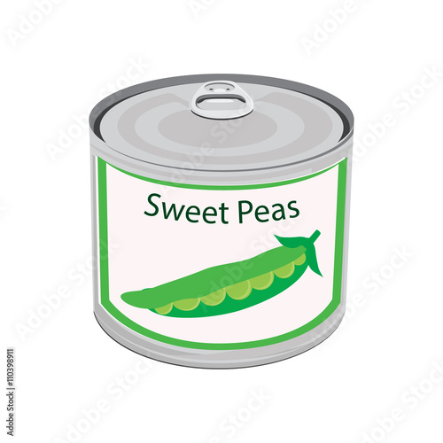 Canned food peas