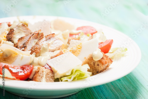 Salad Caesar in a plate