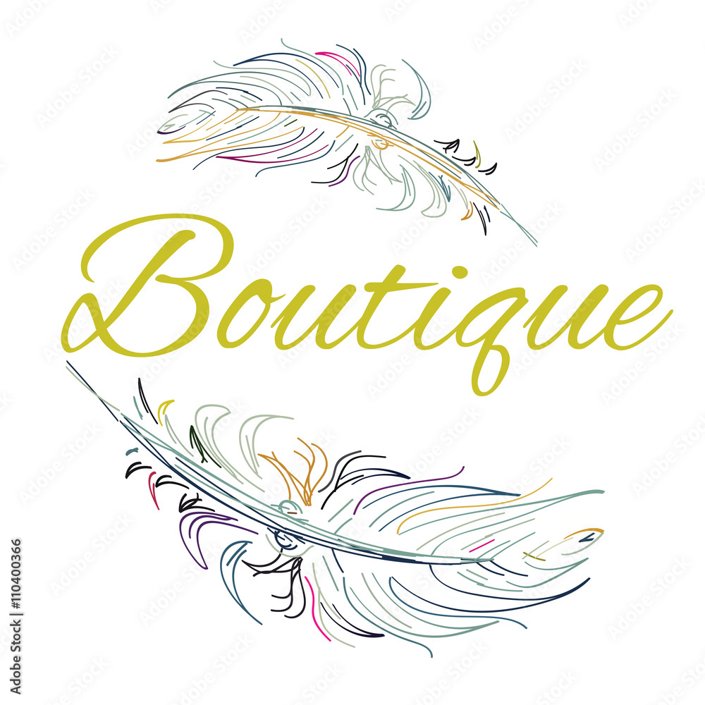 Obraz premium Vector. Hand drawn artwork. concept for shop invitations, cards, tickets, congratulations, branding, boutique logo, label.