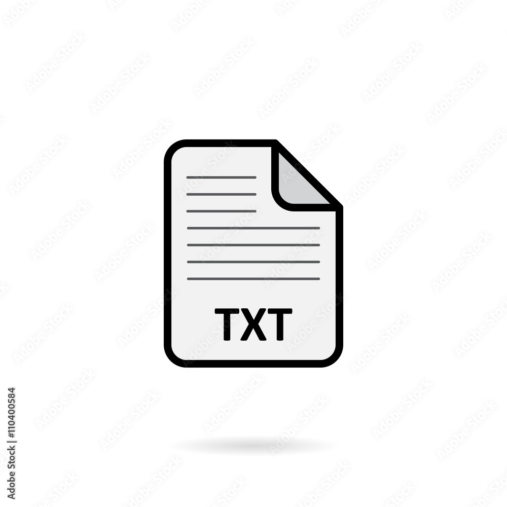 TXT file on white background vector TXT file on white background vector