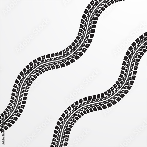 Tire tracks vector