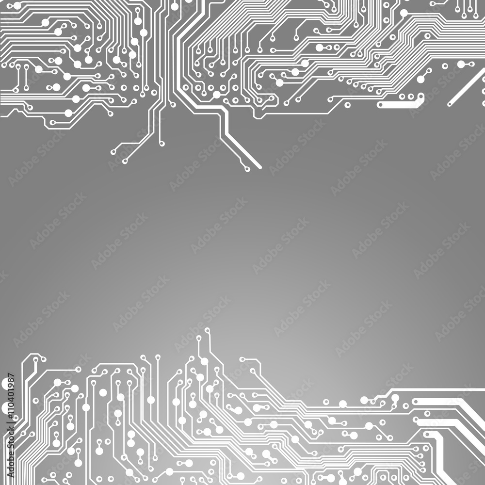abstract vector background with high tech circuit board Vector ...