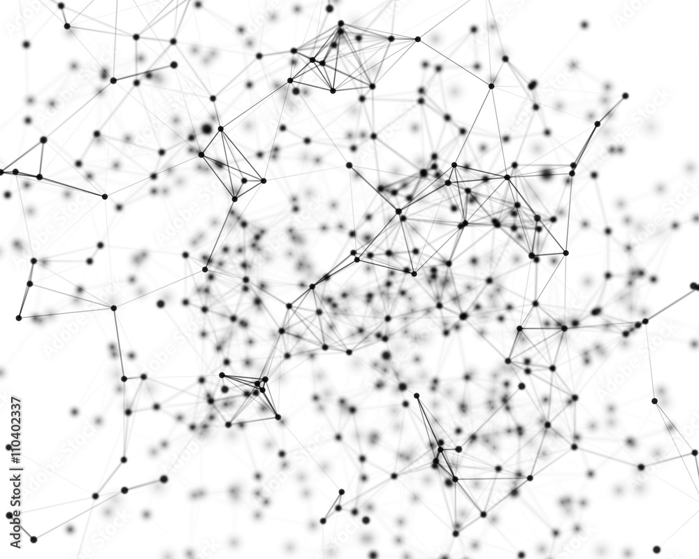 Fototapeta premium Digital background with cybernetic particles