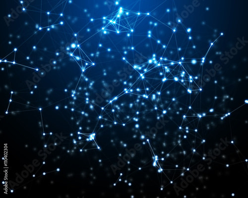 Digital background with cybernetic particles