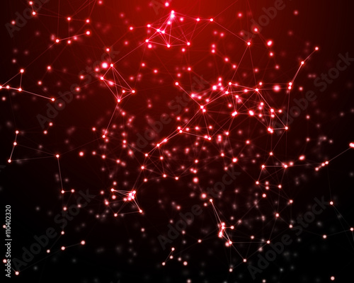 Digital background with cybernetic particles