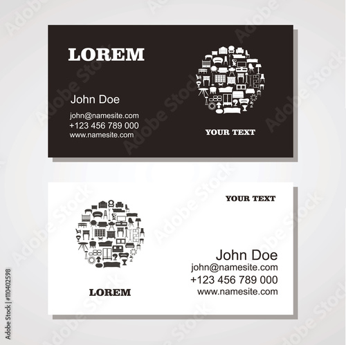 Interior and Furniture Designer business card template