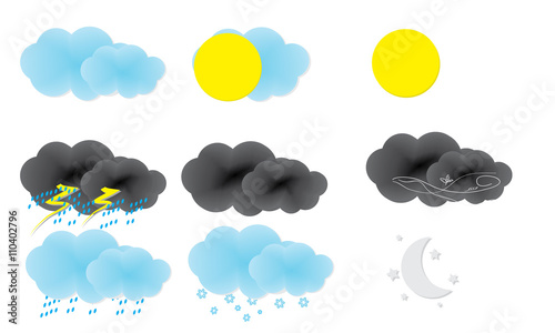 illustrazione icone meteo