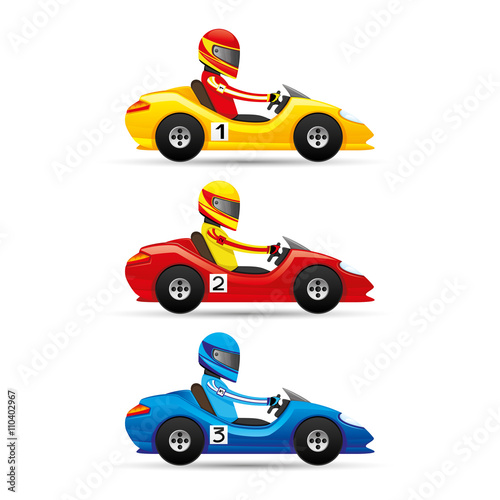 Mini racing cars.