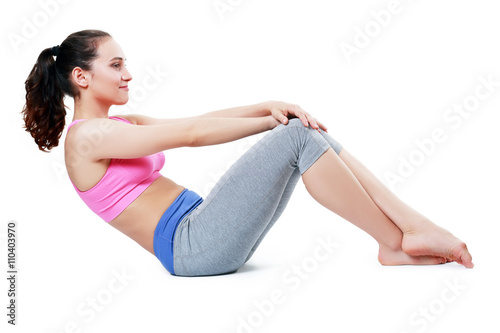 woman doing stretching exercises