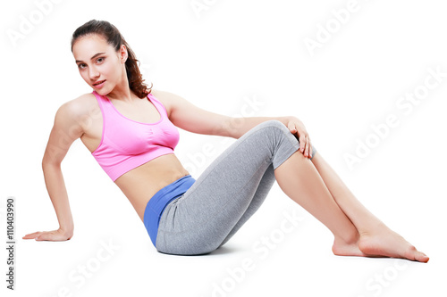 woman doing stretching exercises