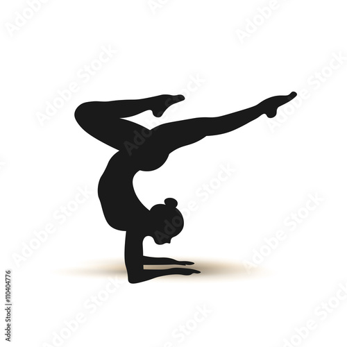 Yoga Positions. Silhouettes icons. Vector illustration