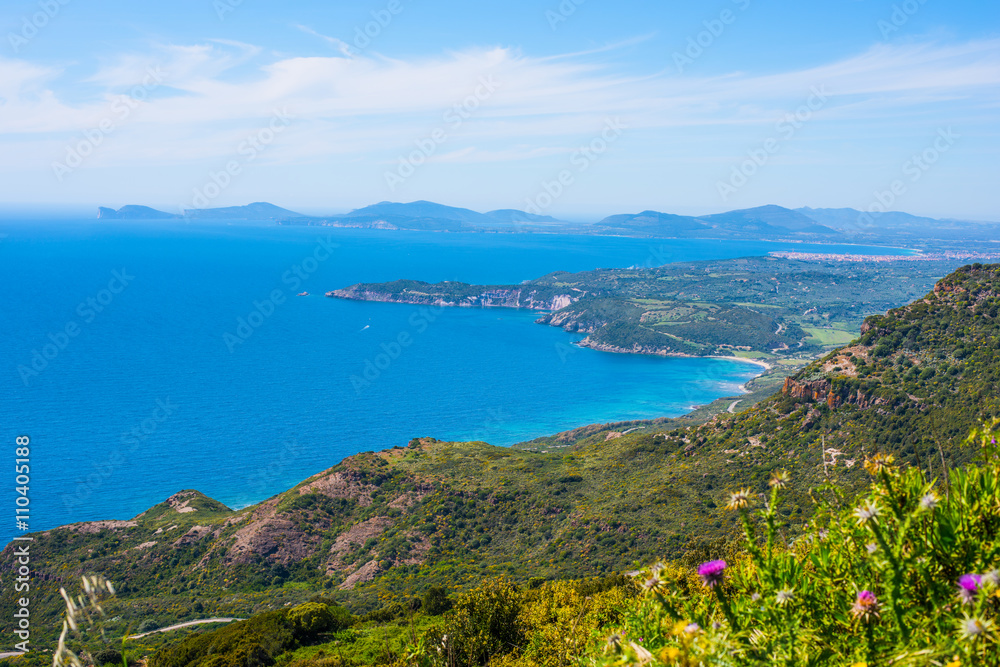 colorful coastline in Sardinia