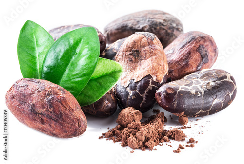 Cocoa beans.