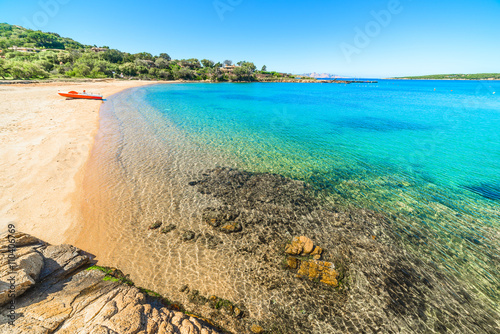 Fototapeta Naklejka Na Ścianę i Meble -  colorful shore in Liscia di Vacca beach