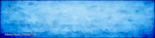 vector illustration - abstract mosaic banner, background of blue triangles