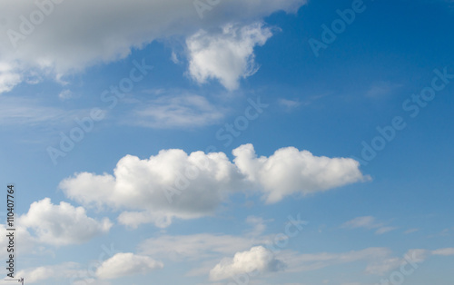 Sunny day with white clouds