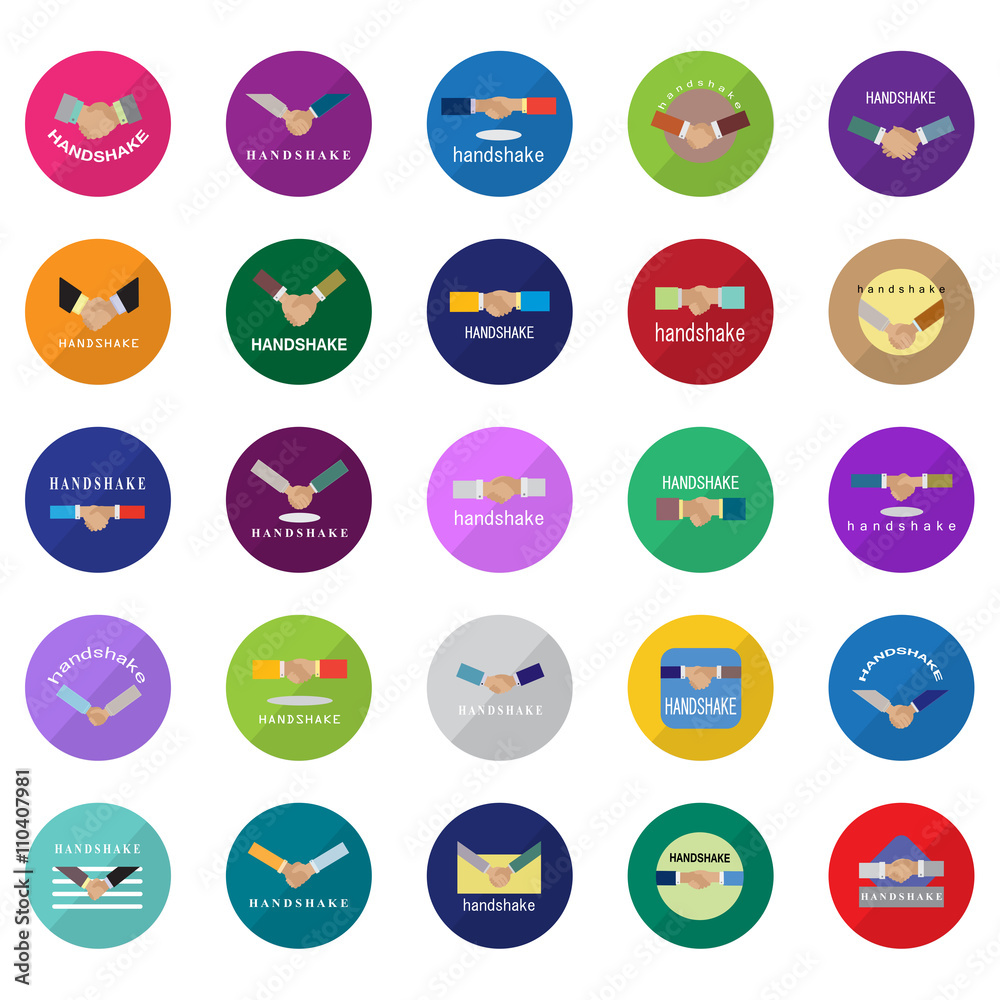 Handshake Icons Set-Isolated On Circle Background-Vector Illustration,Graphic Design Handshake Icons Set-Isolated On Circle Background-Vector Illustration,Graphic Design