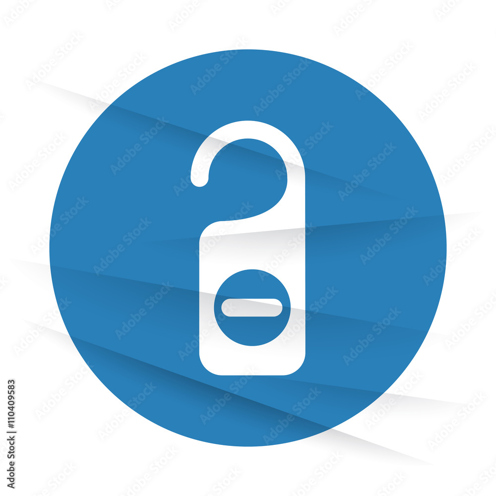 White Hotel Hanger icon label on wrinkled paper White Hotel Hanger icon label on wrinkled paper