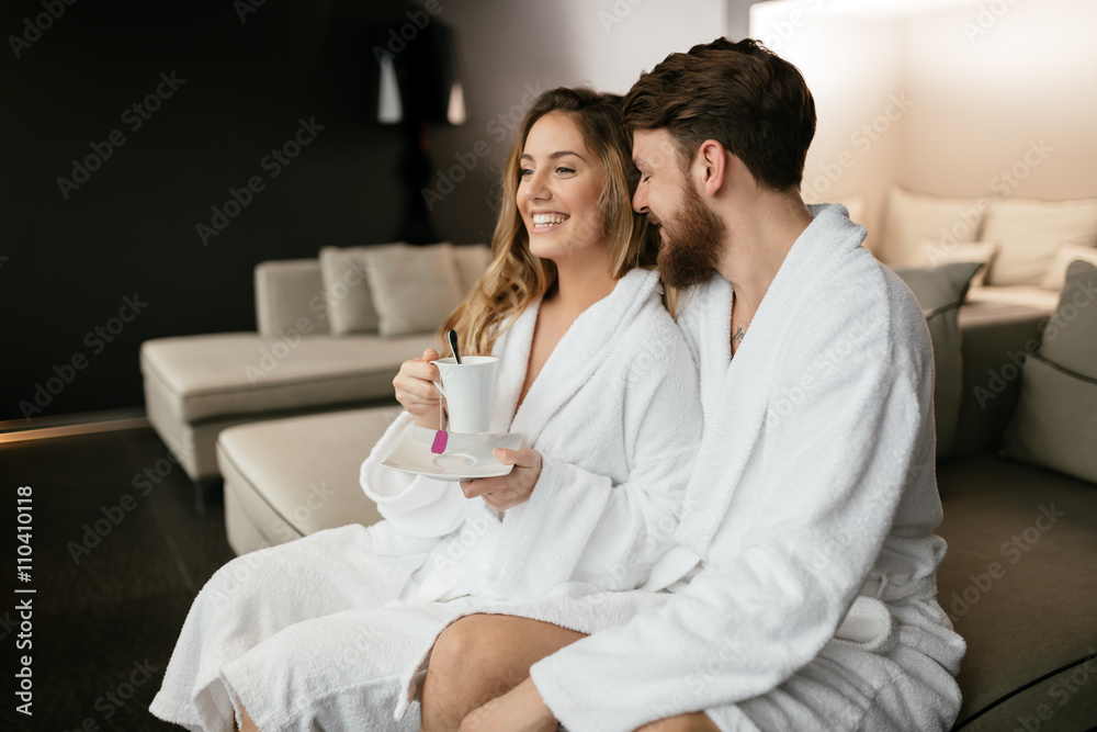 Romantic couple enjoying honeymoon escape Romantic couple enjoying honeymoon escape